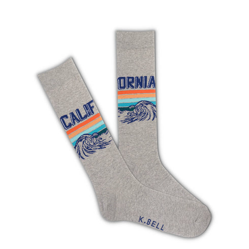 California Wave Stripe Funky Socks